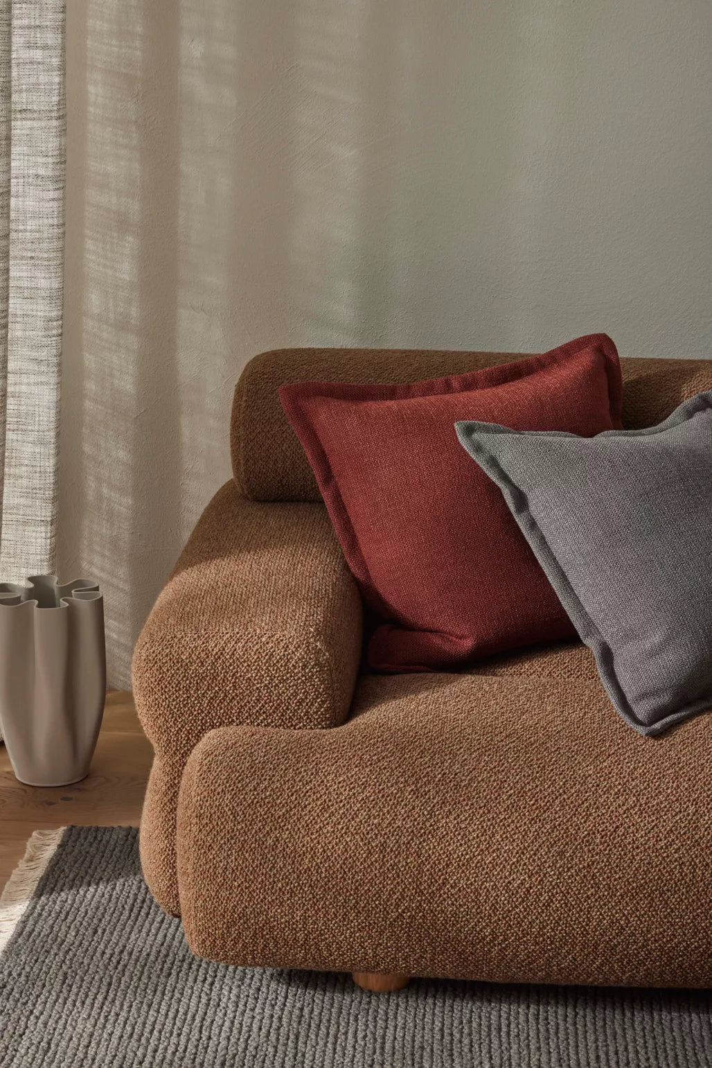 Figlio Feather filled cushion - Paprika