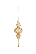 Celesial Glass Finial clear gold
