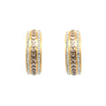 Champagne and Crystal CZ Earrings 14k Plated Bold