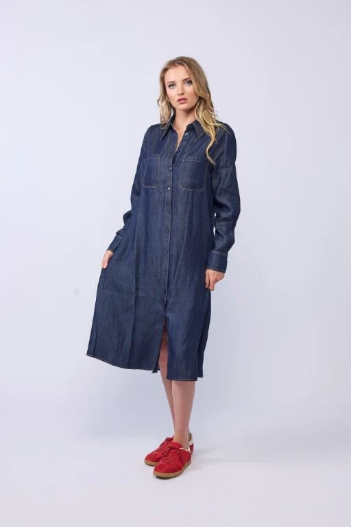 Denver Dress-Dark Denim