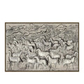 Herd heavy textured frame print 120x80x4