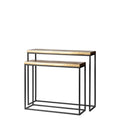 Naples aluminium & iron console table set 2