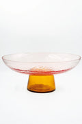 Pedestal Bowl - Rose/Amber