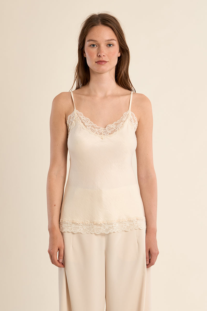 Molly Bracken Woven Camisole - Off White