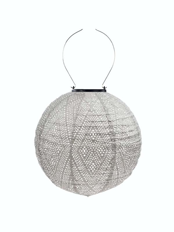 Lantern - Round - 30cm - Light Taupe - Ikat