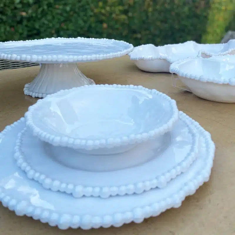 Melamine Pearl cake stand - White