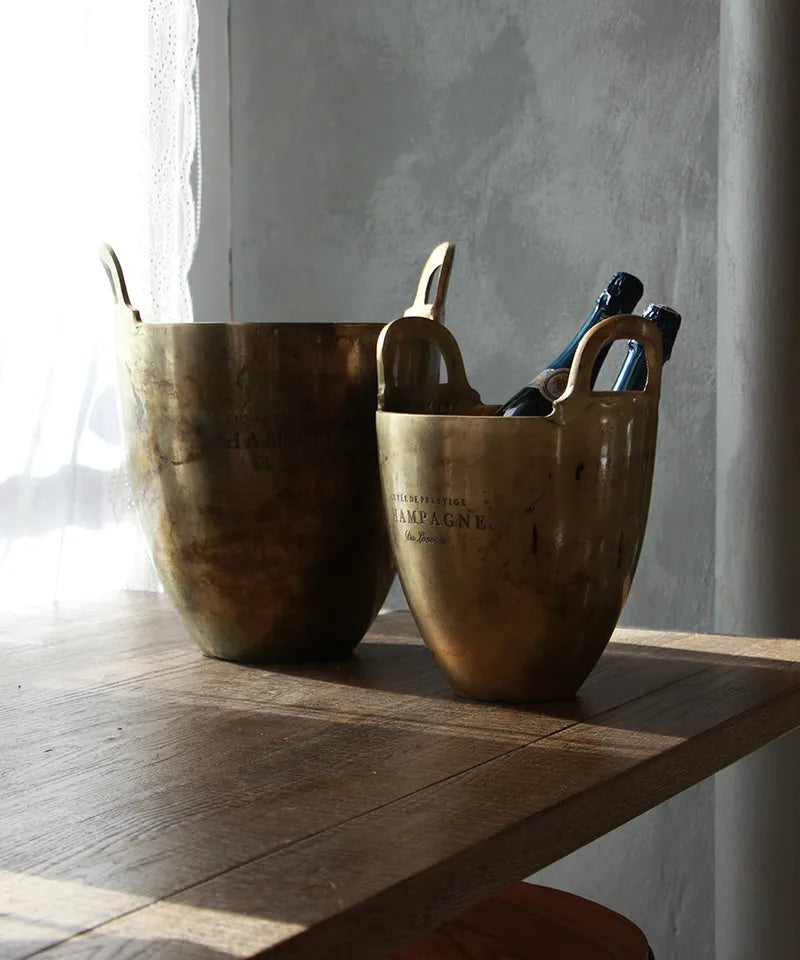 Wine bucket burnt pewter small