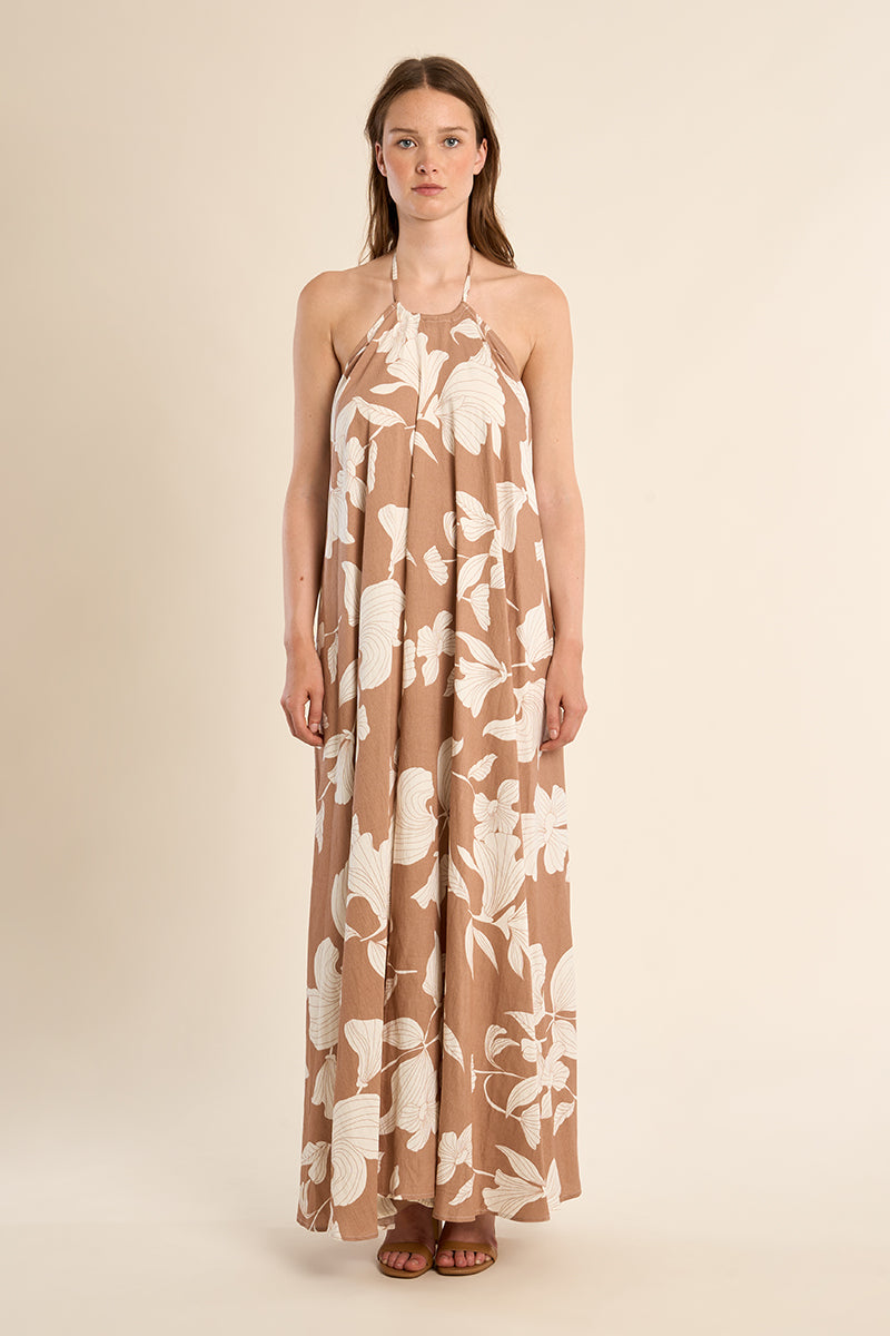 Molly Braken Woven Dress - Beige Chloe - Small