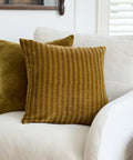 Tobacco diamonds handblock cushion cover only