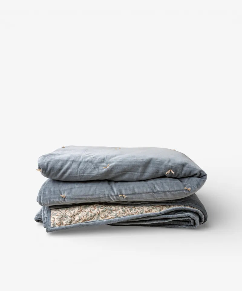 Serena handblock velvet quilt large