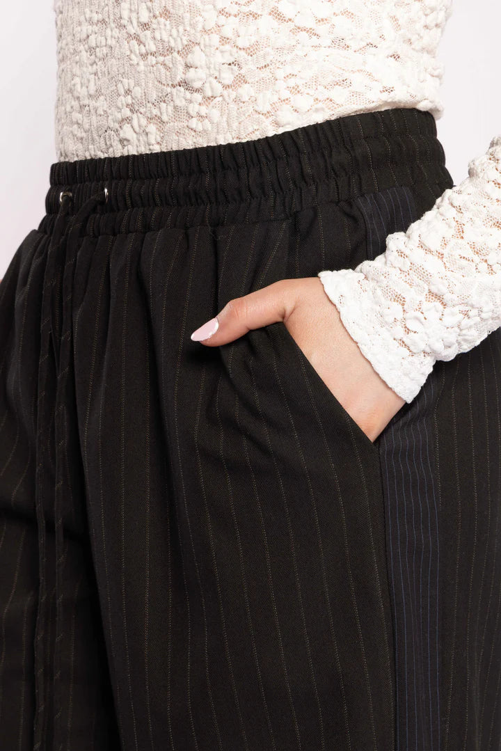 Drama Lake Pant Black-Noir Stripe