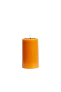 LED Wax Pillar Candle Tobacco - Med