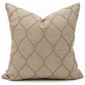Snugg & Co cushion diamond embroid natural linen