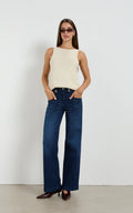 Dri Cooper Sherry Indigo Long Wide Jean  - 8