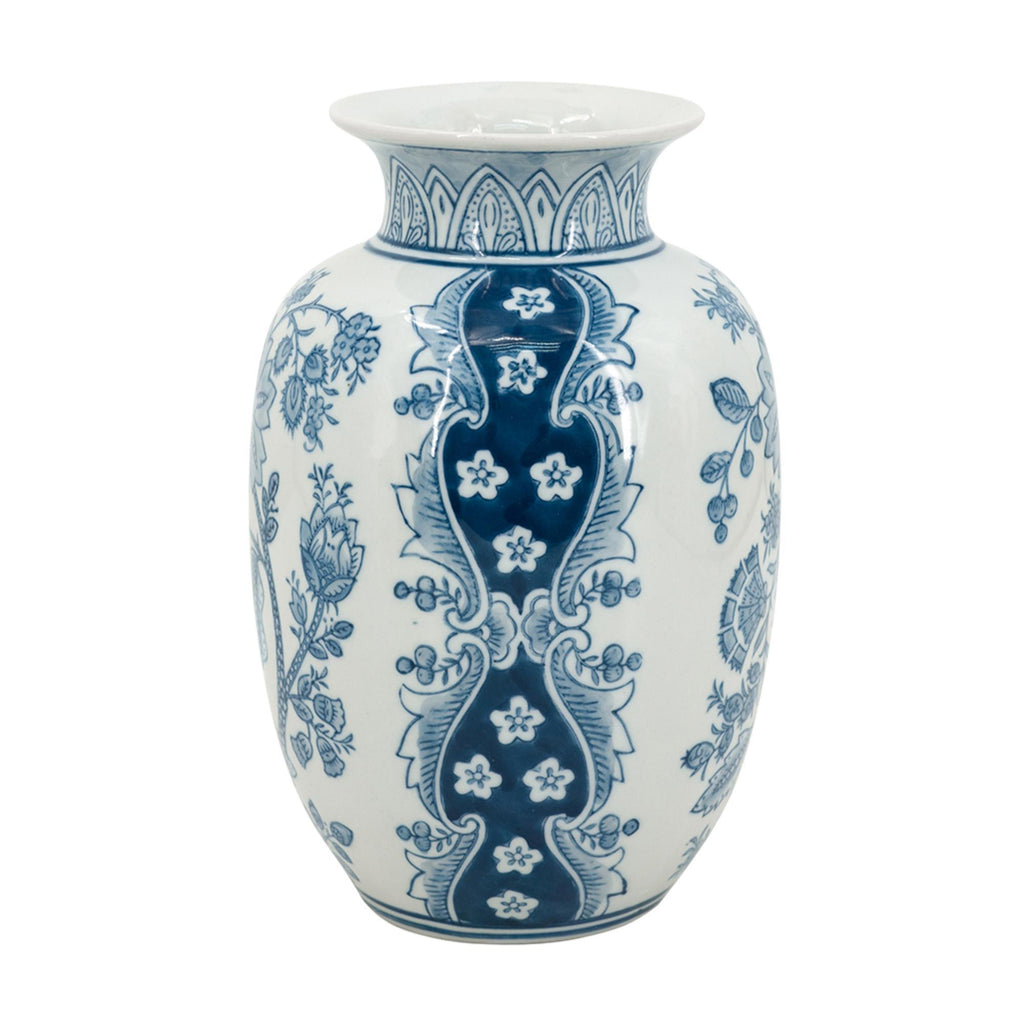 Porcelain Blue & White Tall Vase
