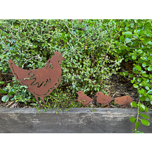 Garden Decoration Chicken On a Stick - Large