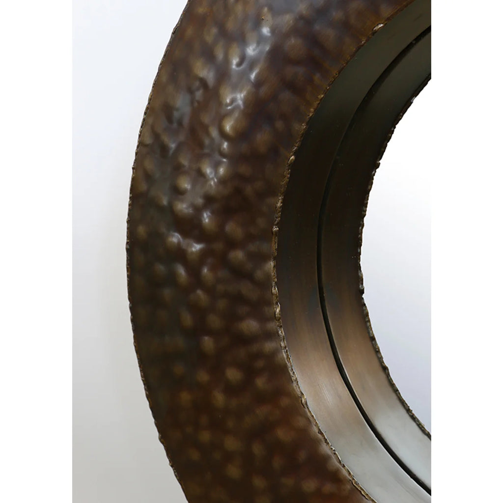 Merlba round mirror 2 tone black /copper 730 dia