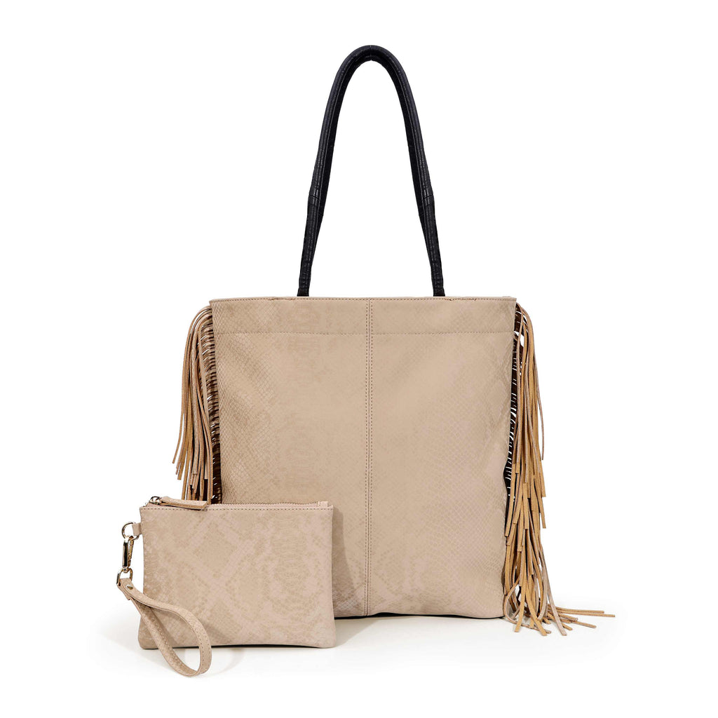 Tassel Shopper - Sandstone
