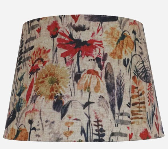 Autumn leaves 46 cm tall drum lampshade
