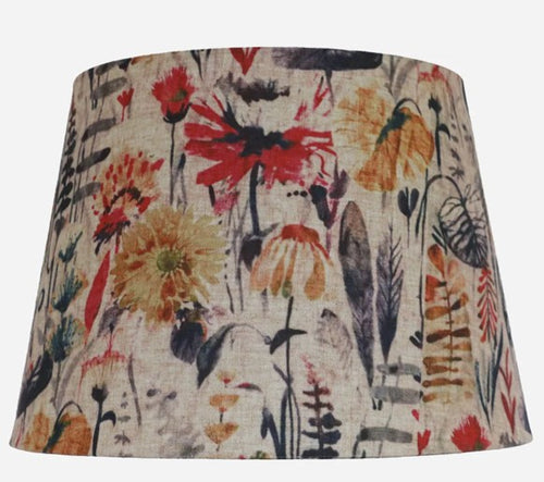 Autumn leaves 46 cm tall drum lampshade