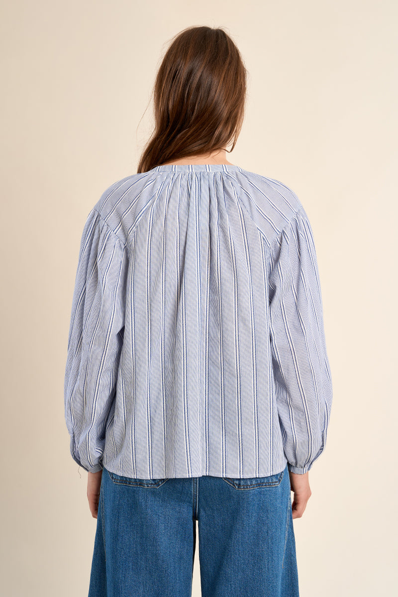 Molly Bracken Woven Blouse - Blue