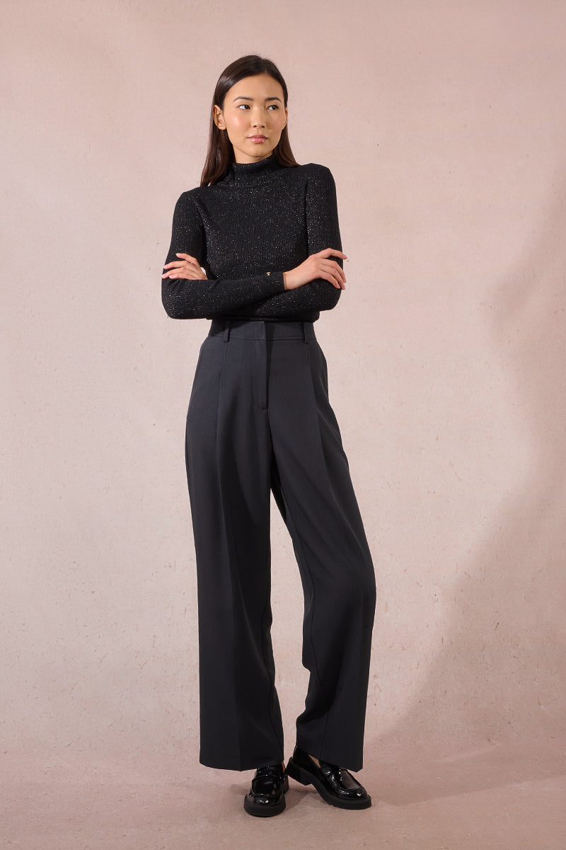 Molly Bracken Woven Dark Grey pants