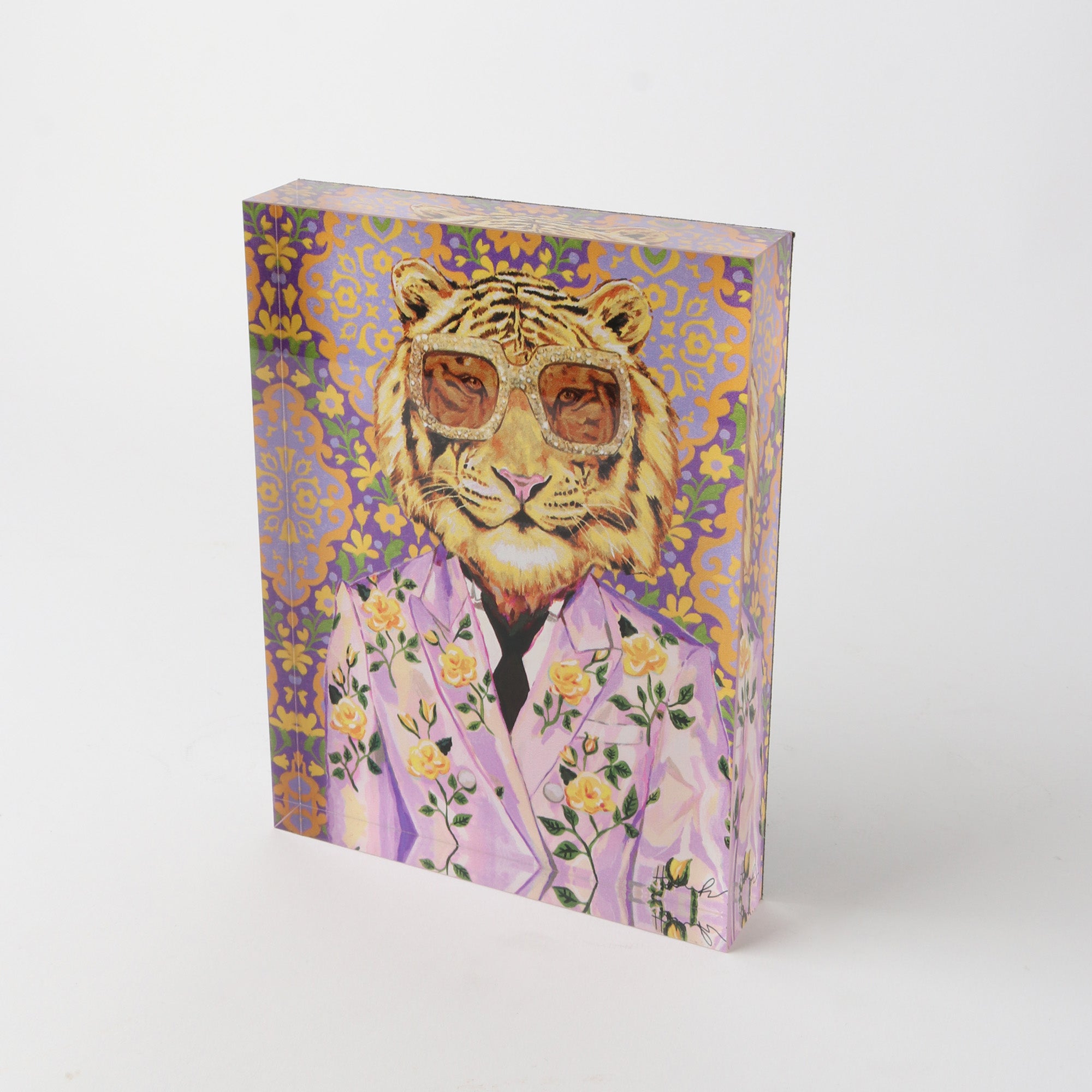 Art Acrylic Block tiger