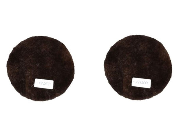Cushion pad 37cm leather shorn wool assorted colours