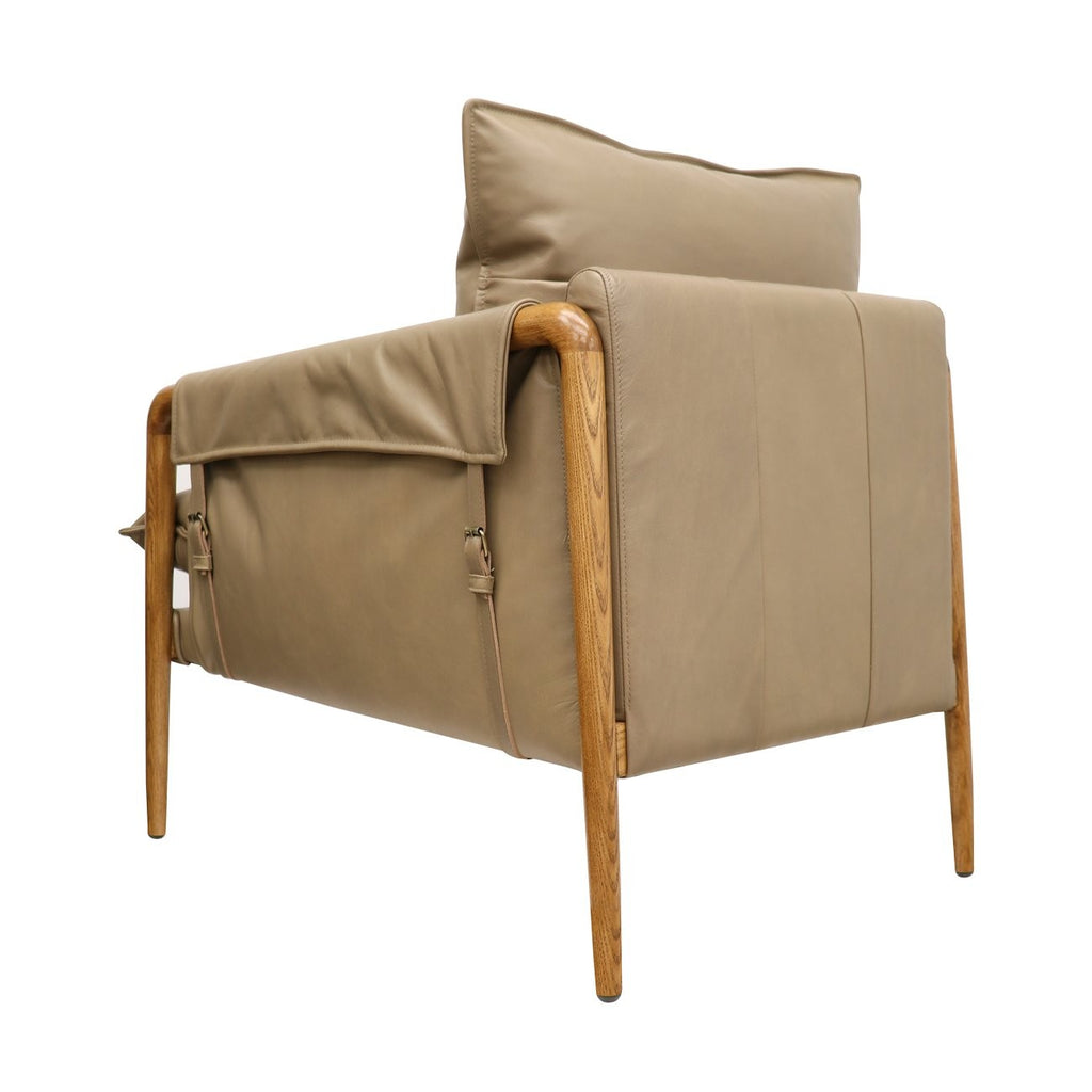 Saddle leather armchair - Beige