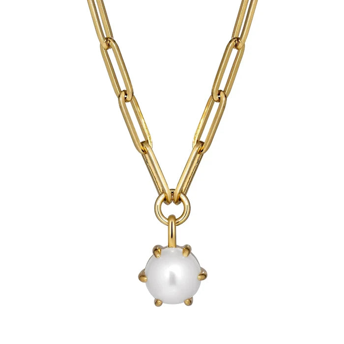 Dyrberg Kern Tessa Gold Necklace white pearl