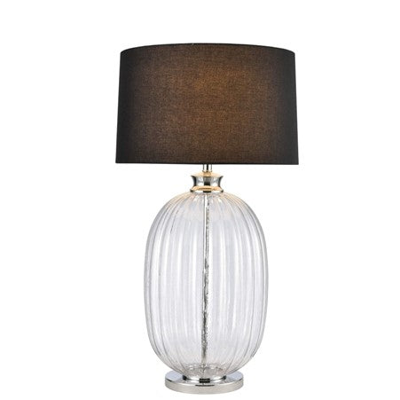 Kingsley textued glass lamp w shade