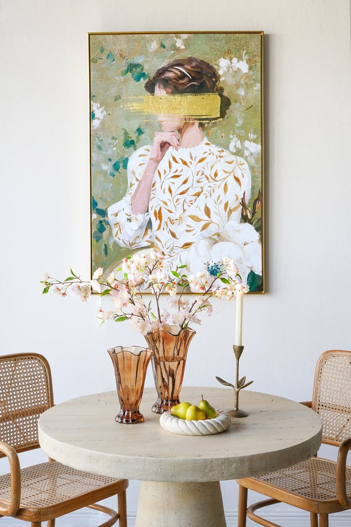 Brown ruffle vase
