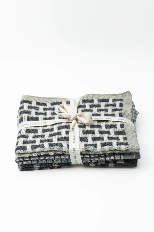 Basento graphite washcloths - Set of 3