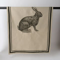 French grain sack tea towel rabbit