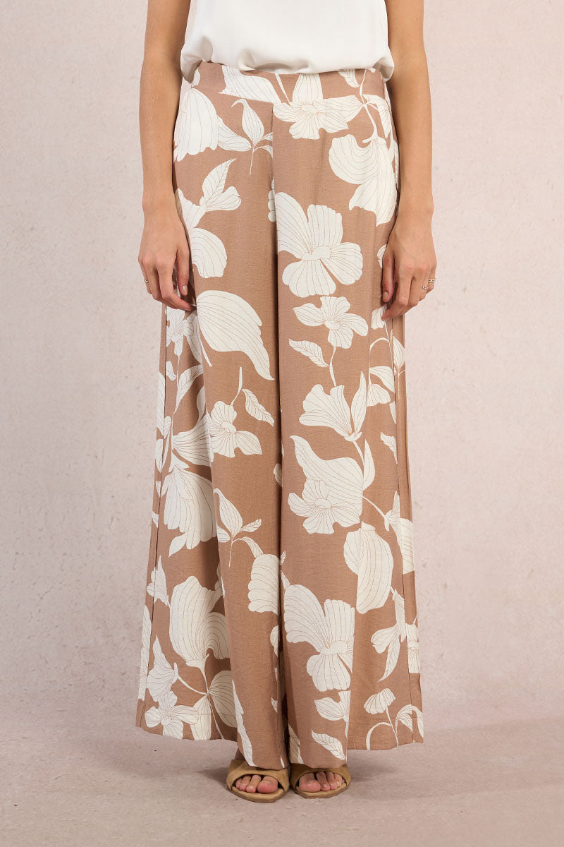 Molly Bracken Woven Pants - Beige Chloe