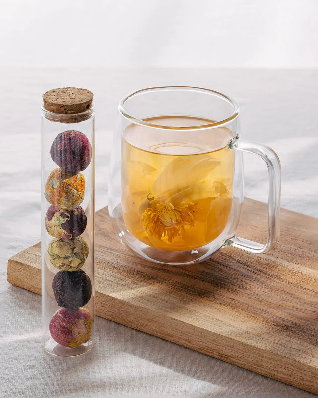 Blooming tea ball glass tube 6pk