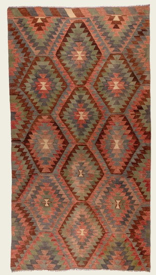 Turkish Vintage Anatolian Rug – 100% Handwoven Wool, Around 50 Years Old