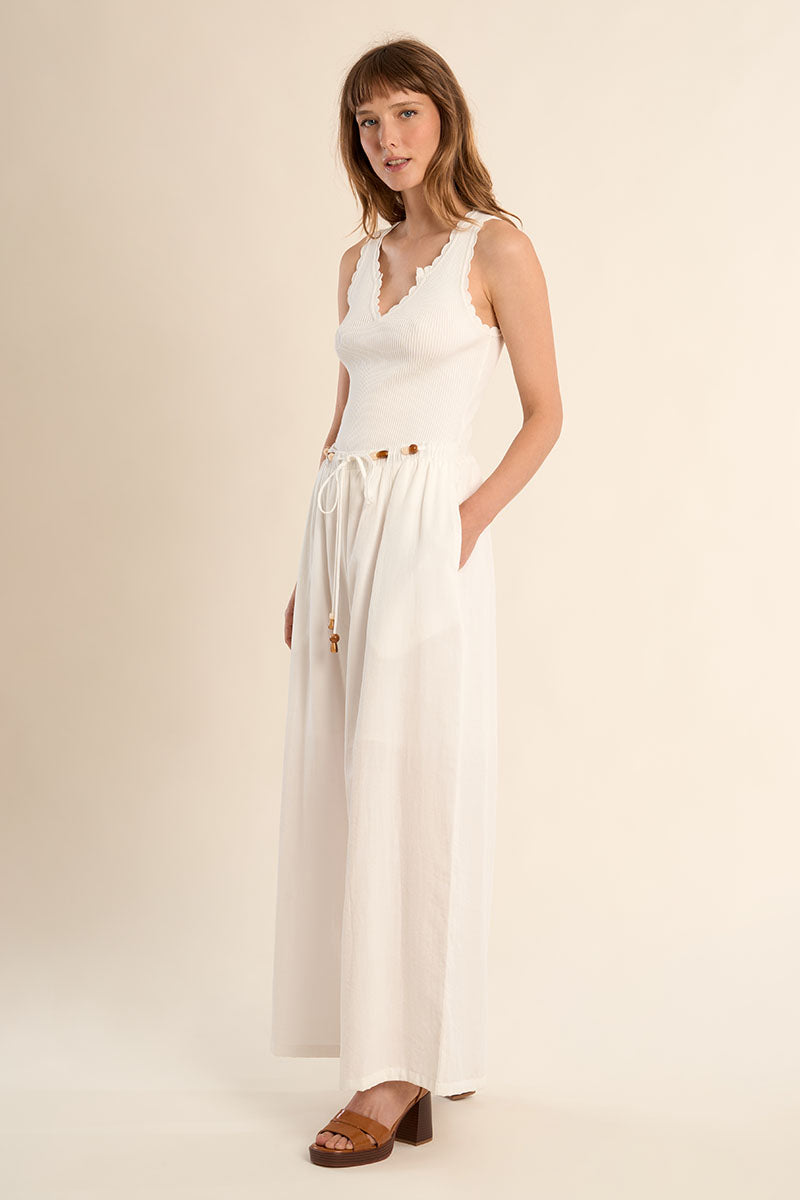 Molly Bracken Woven Pants - White
