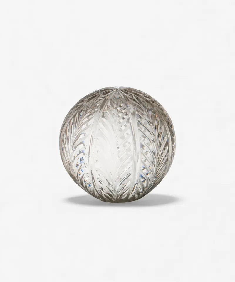 Medium Wing cut glass ball 4"
