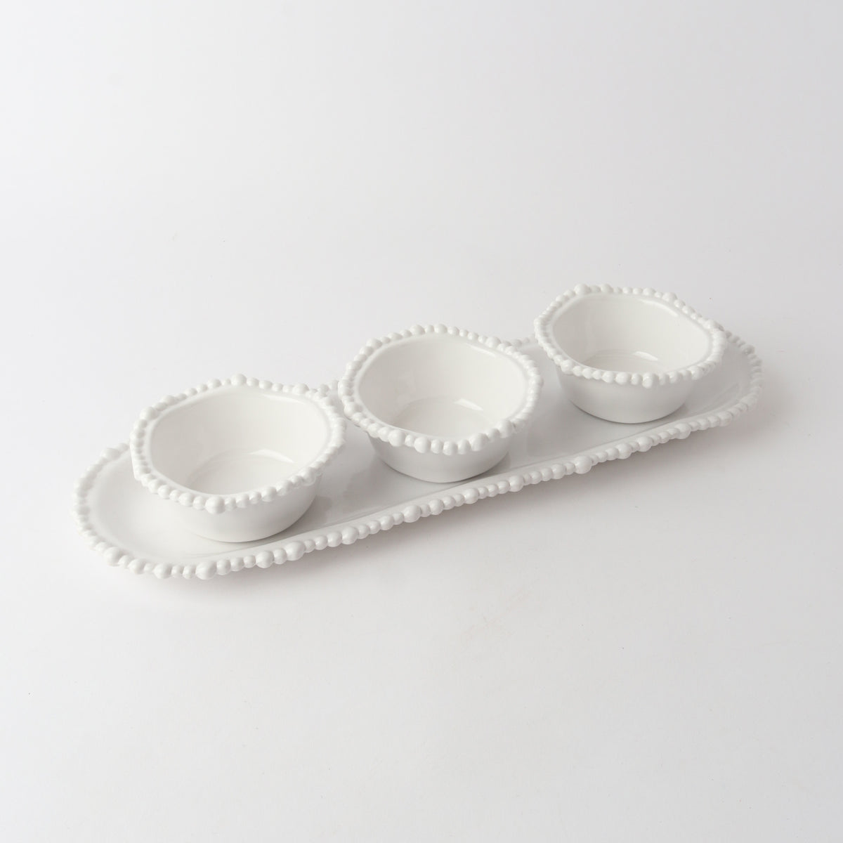 Melamine Pearl Snack Bowl - White
