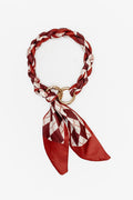 Twisted  scarf key chain toffee argyle
