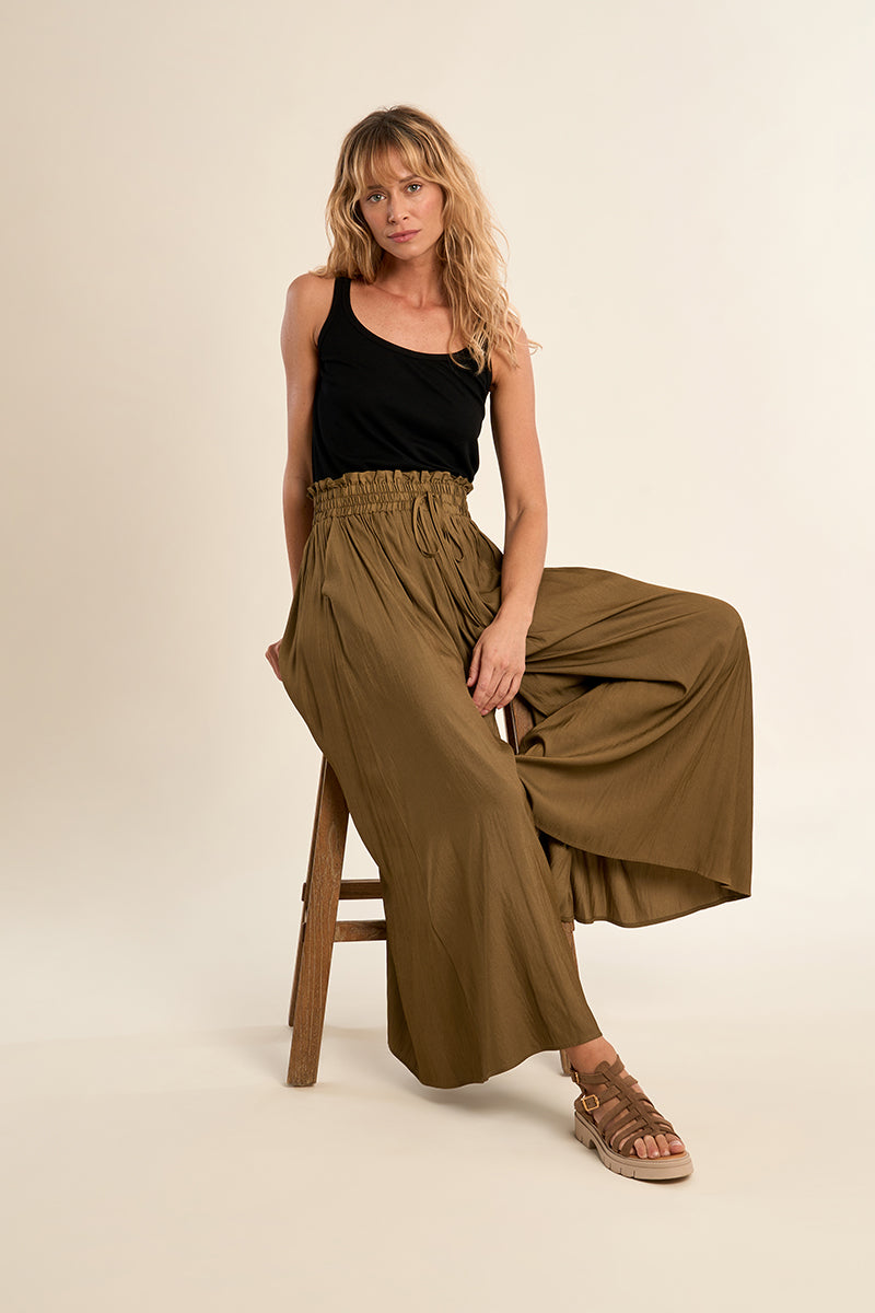 Molly Bracken Woven Pants - Khaki