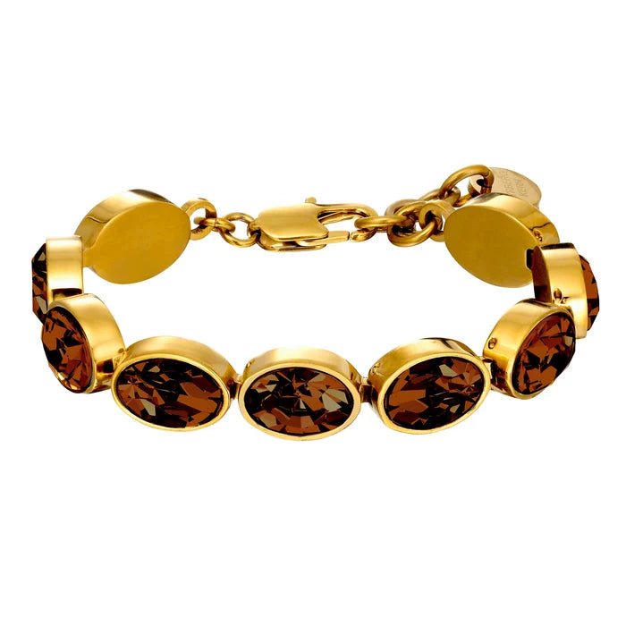 Dyrberg Kern Opaline Gold Bracelet, Brown