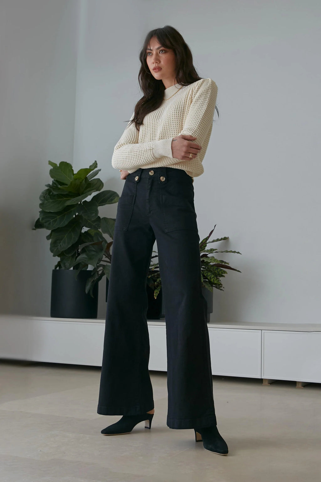Dricoper Hildy Ivory Cotton Top