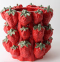 Ceramic strawberry vessel red