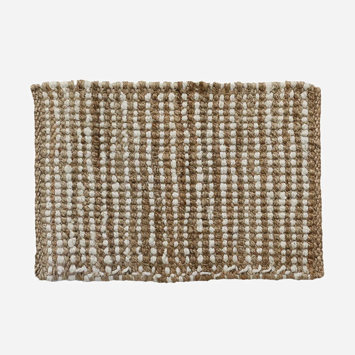 100% JUte Doormat Natura &amp; White