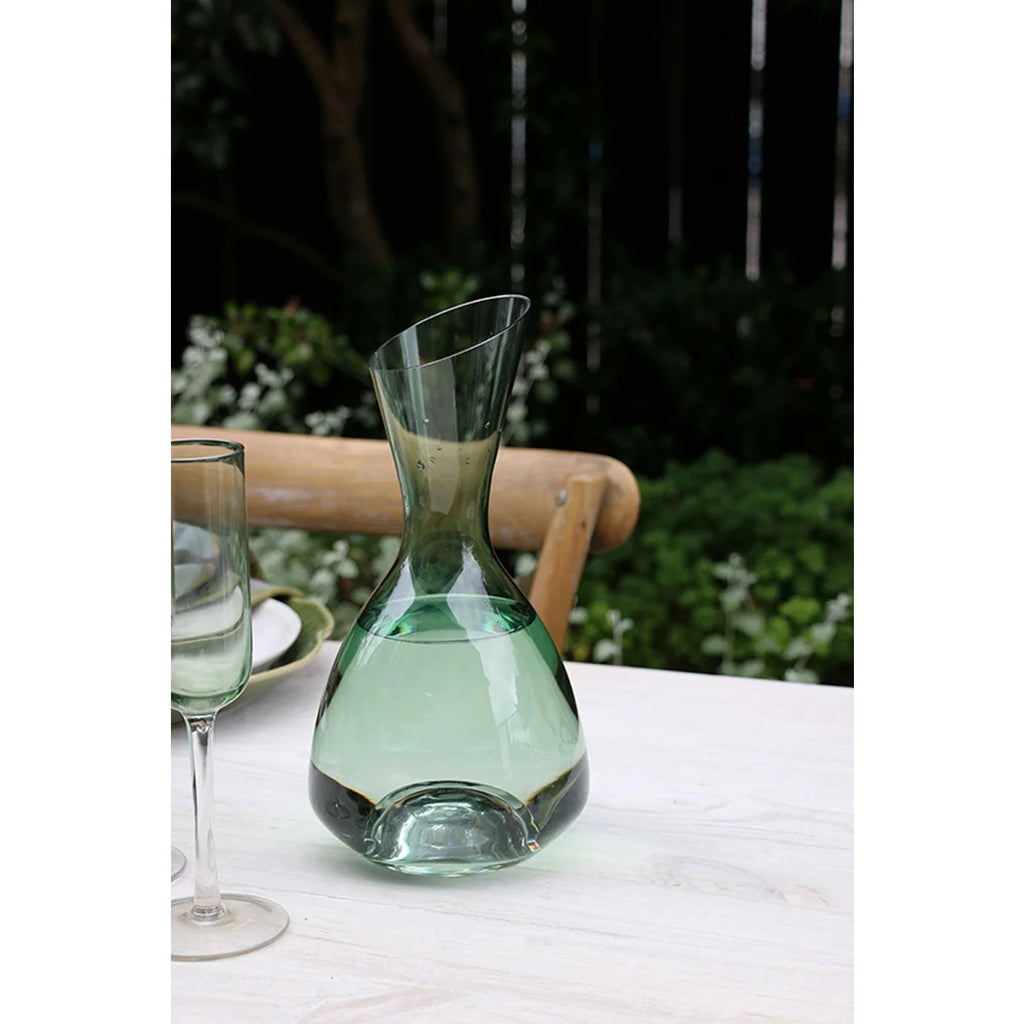 Fino Verde Handblown wine Decanter
