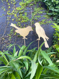 Metal bird on spike - Large