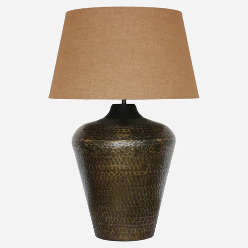 Egyptian style urn lamp base bronze finish
