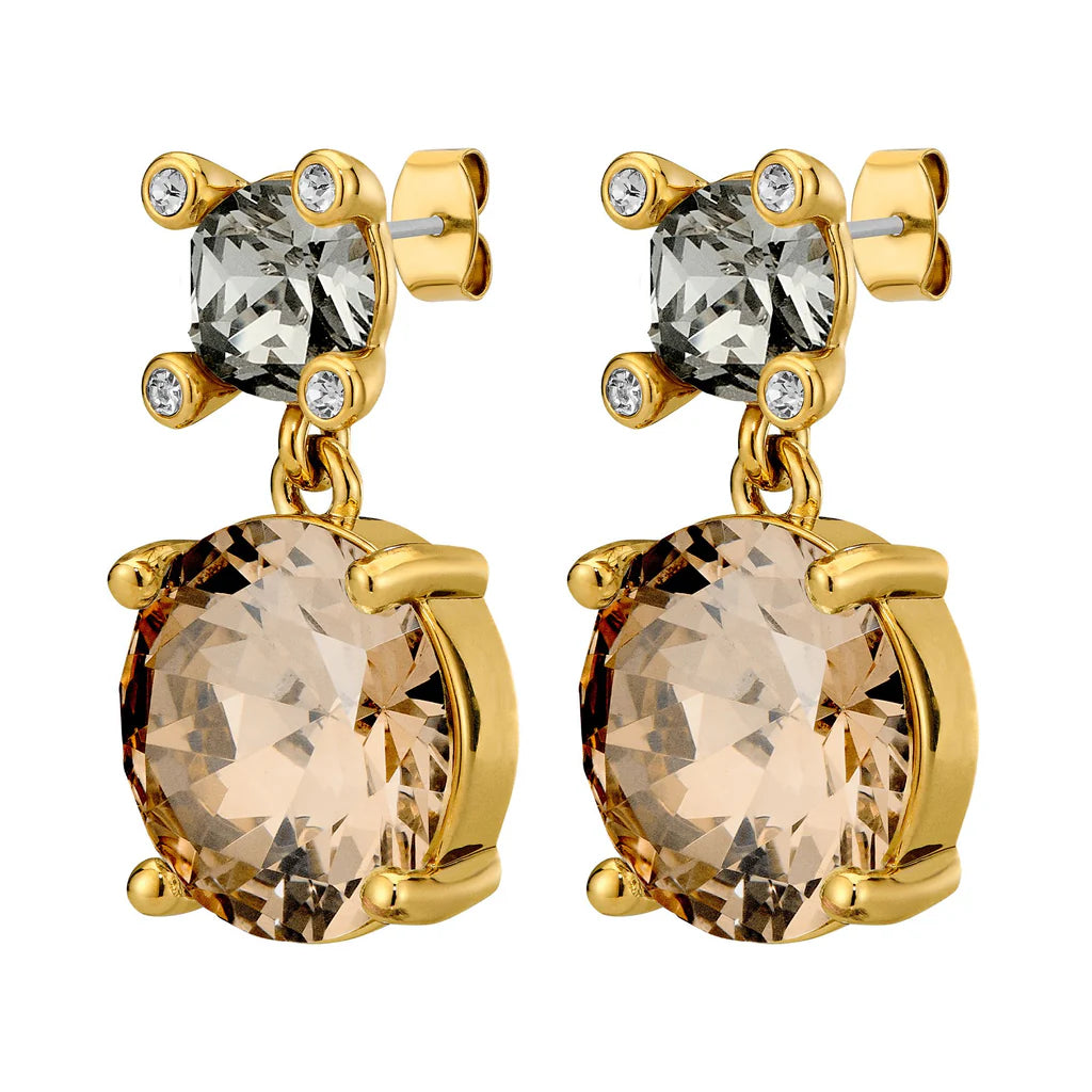 Nicola Drop Earrings - Gold - Golden / Yellow